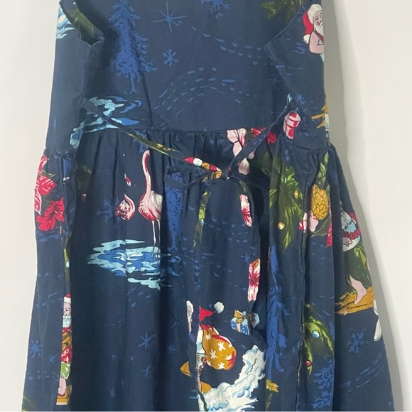 Hawaii Hangover navy blue Christmas empire girls dress Size 10 holiday novelty - Picture 4 of 11